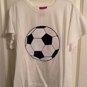 Queen of Sparkles Soccer Ball tshirt